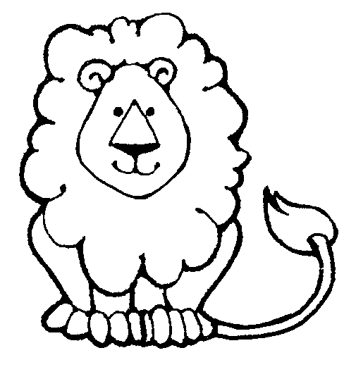 505x521 White Lion Clipart Black N White
