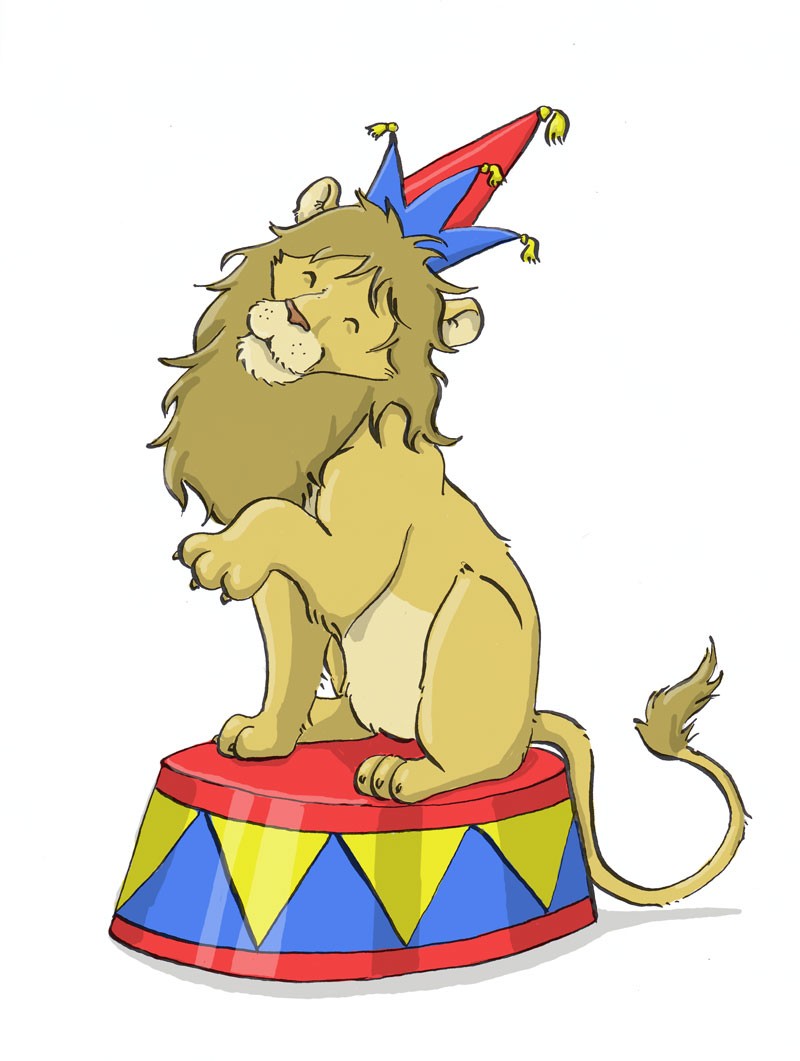 800x1061 Free Circus Lion Clipart Image