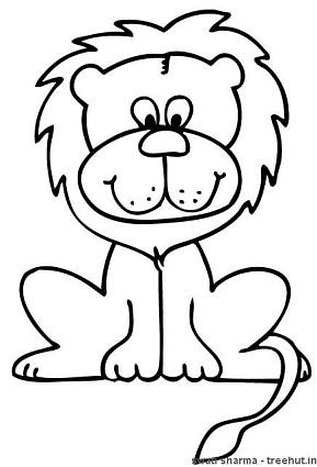 289x425 Lion Clipart Coloring Page