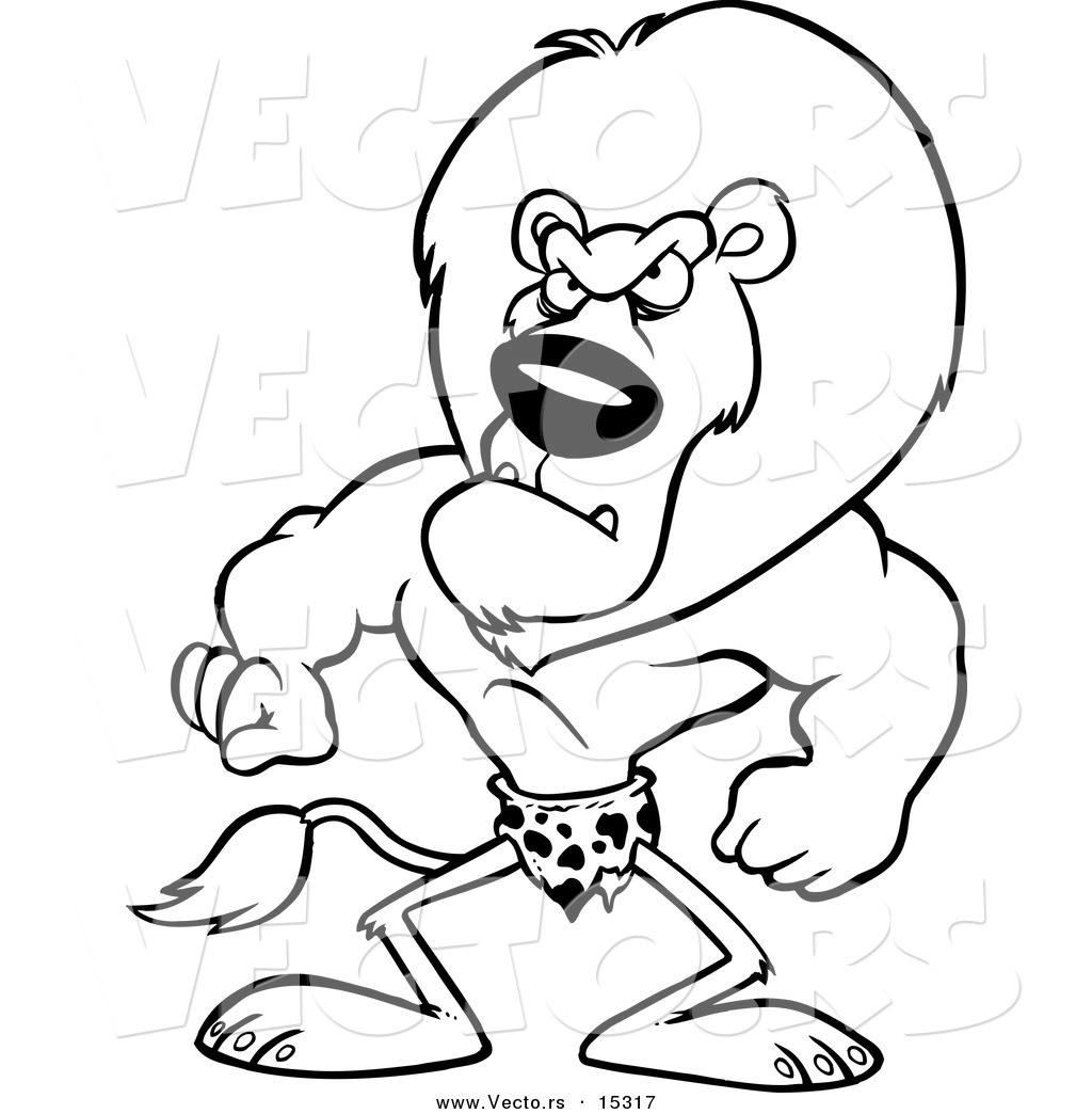 1024x1044 Vector Of A Cartoon Jungle King Lion