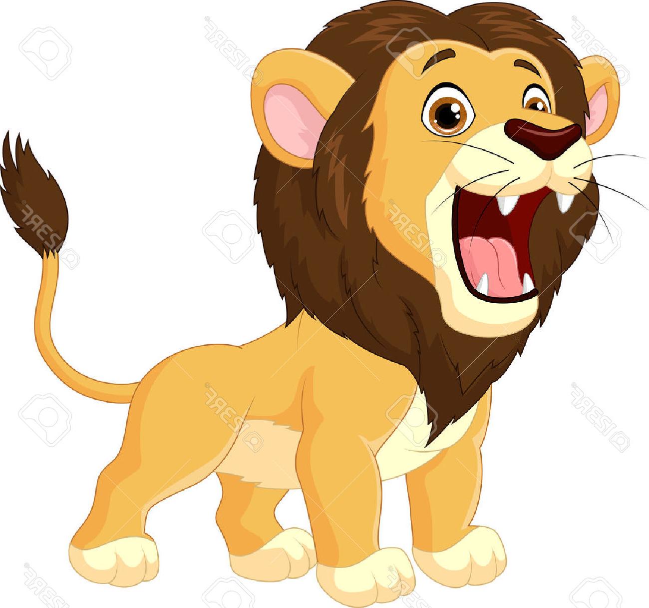 1300x1217 Best 15 Cartoon Lion Roaring Stock Vector Drawing Images