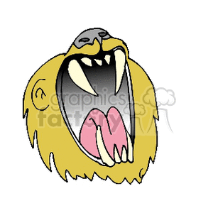 300x300 Royalty Free Lion Roaring With Mouth Opened Wide 129618 Vector