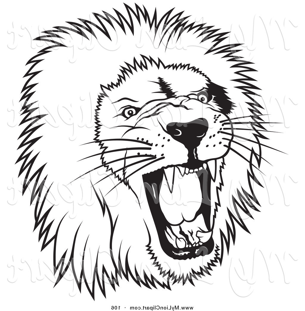 1024x1044 Black And White Lion Clip Art