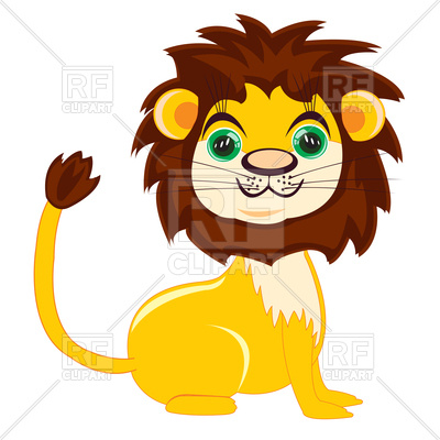 400x400 Cute Cartoon Lion Royalty Free Vector Clip Art Image
