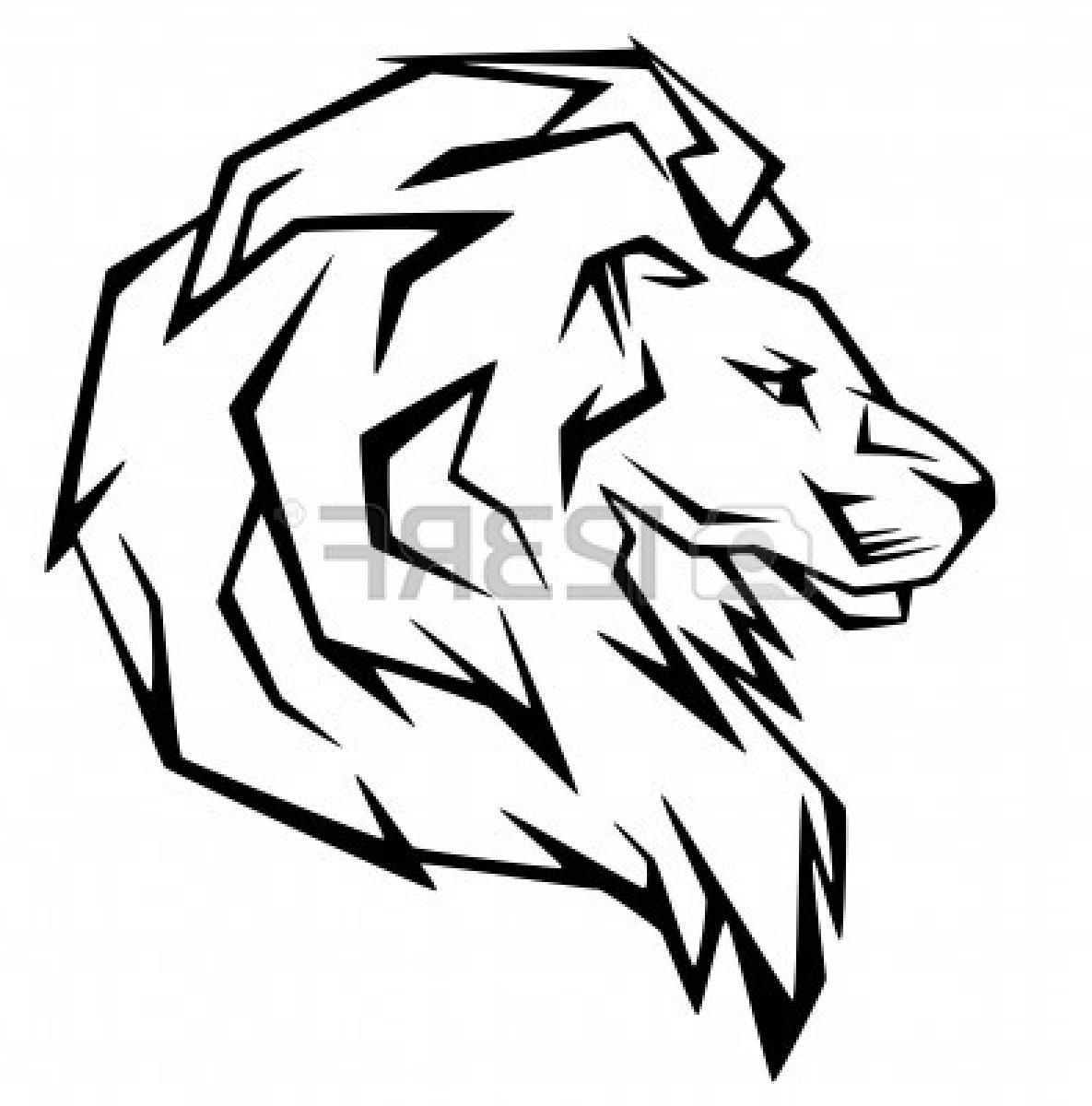 1185x1200 Hd Lion Head Silhouette Clip Art Vector Illustration Library