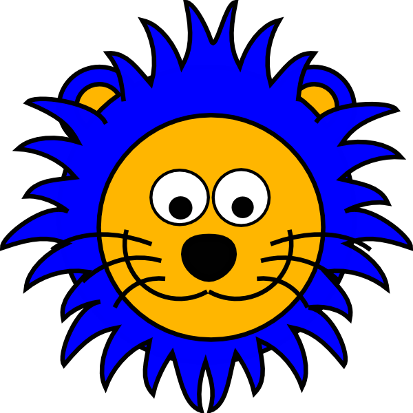 600x600 Cartoon Lion Face Clip Art