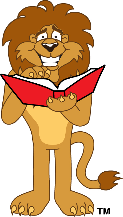 416x737 Reading Lion Cliparts