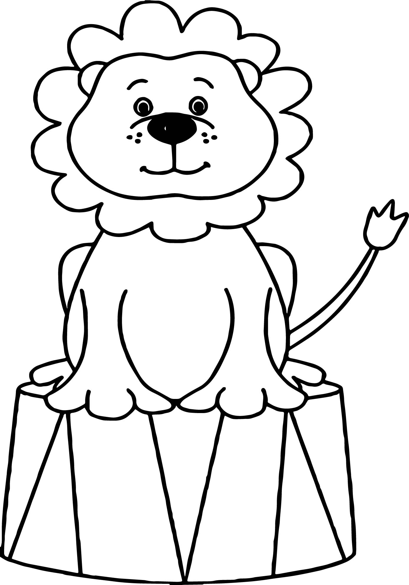 1389x1987 Lion Circus Animals Coloring Page Wecoloringpage