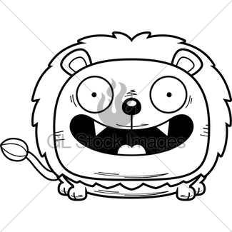 325x325 Cartoon Happy Lion Cub Gl Stock Images