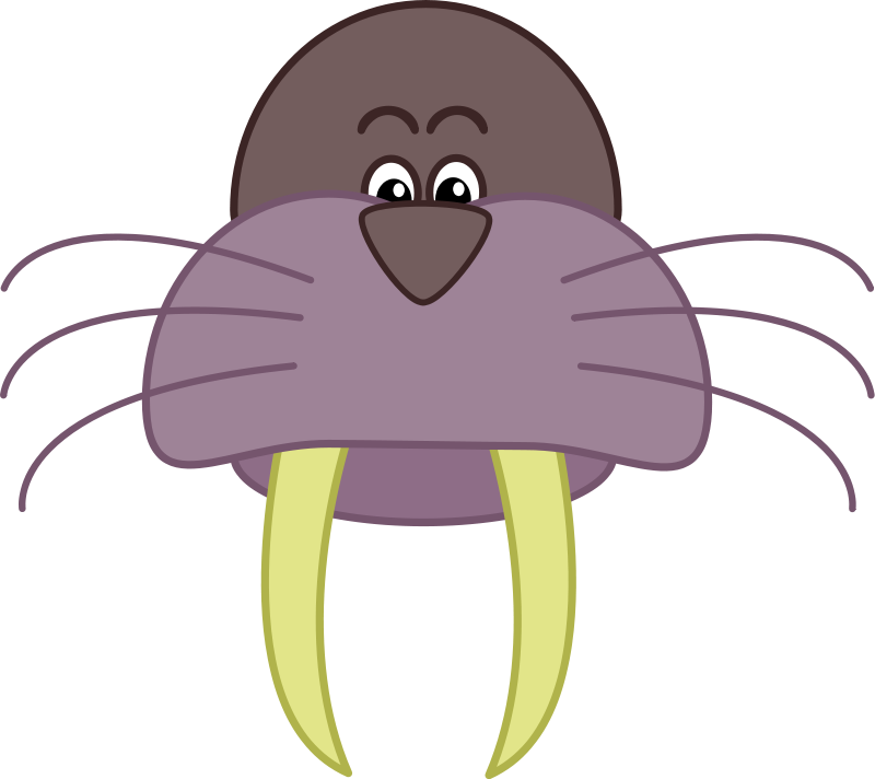 800x712 Free Cartoon Walrus Head Clip Art