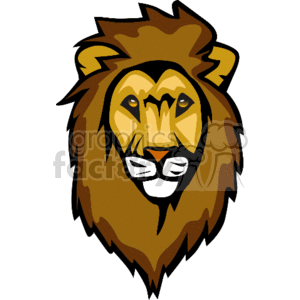 300x300 Royalty Free Close Up Of Lion Head 130924 Vector Clip Art Image