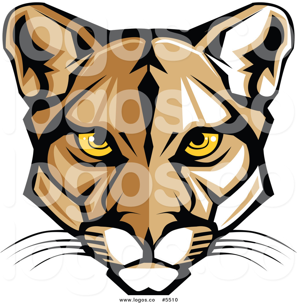 1024x1044 Royalty Free Vector Of A Logo Of A Mountain Lion Cougar Face By