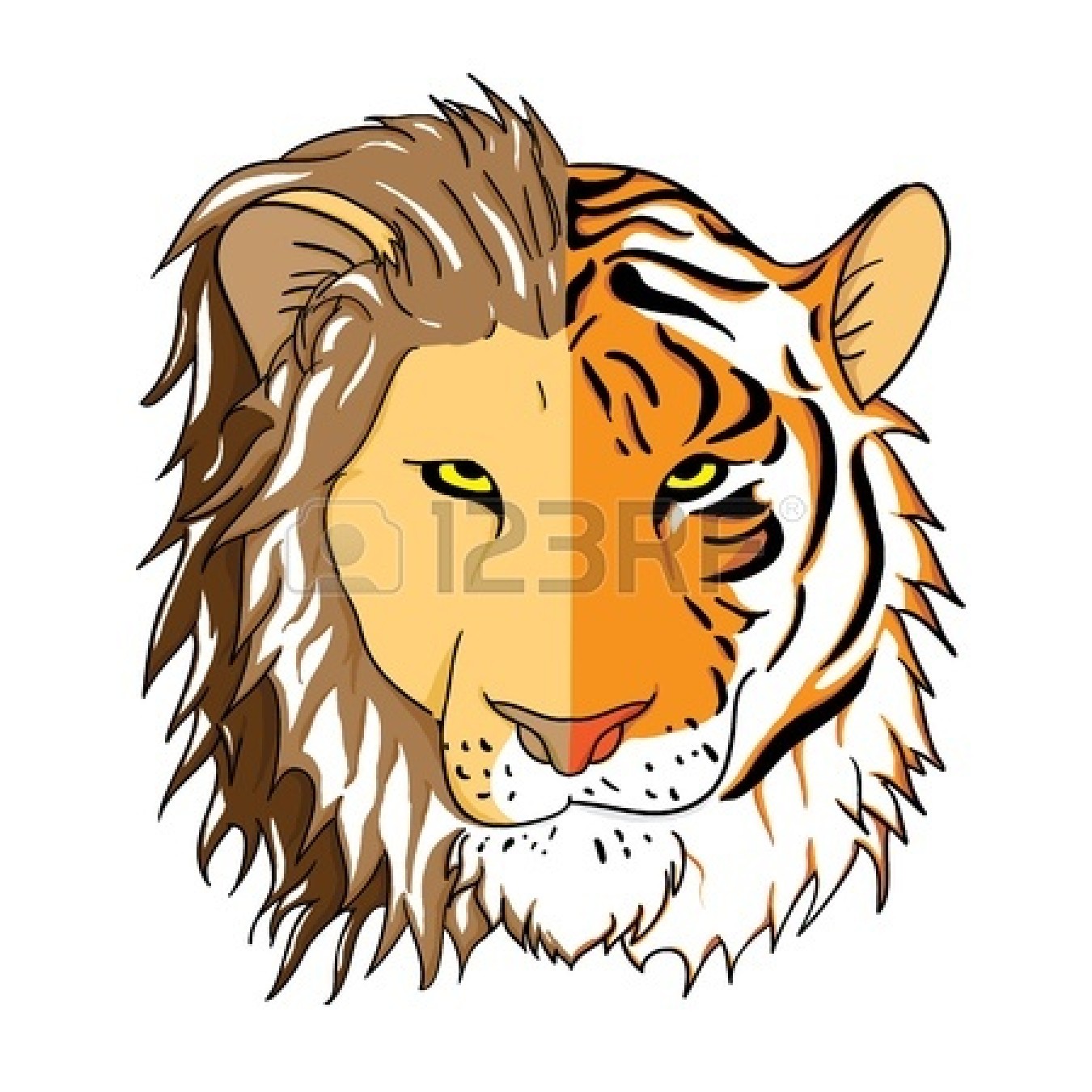 1350x1350 Tiger Face Clipart