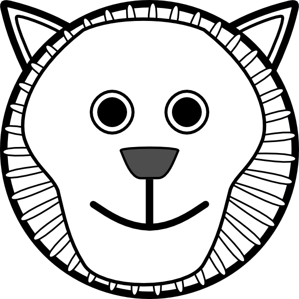600x600 Lion Face Clip Art