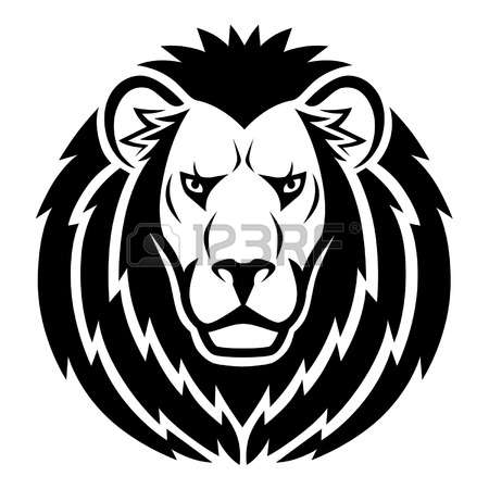 Lion Face Clipart Black And White | Free download on ClipArtMag