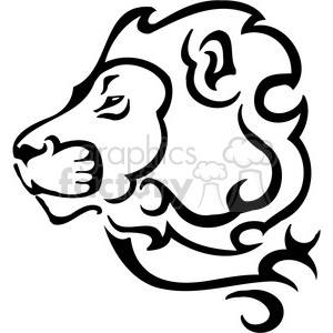 300x300 Royalty Free Wild Lion Design 090 385457 Vector Clip Art Image
