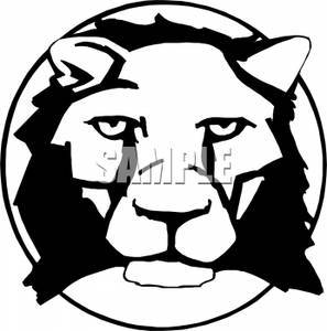 297x300 Black Ad White Lion Head Clipart