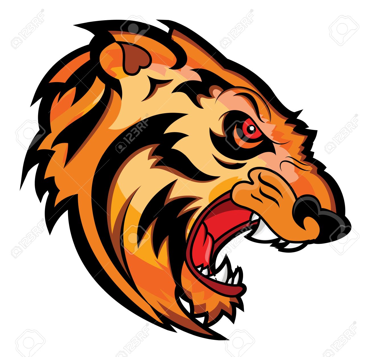1300x1252 Drawn Tiger Angry Lion Face