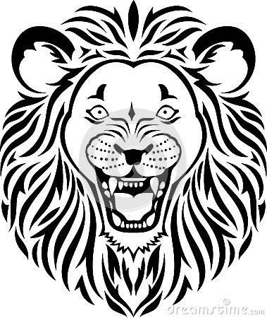379x450 Lion Face Roar Clipart