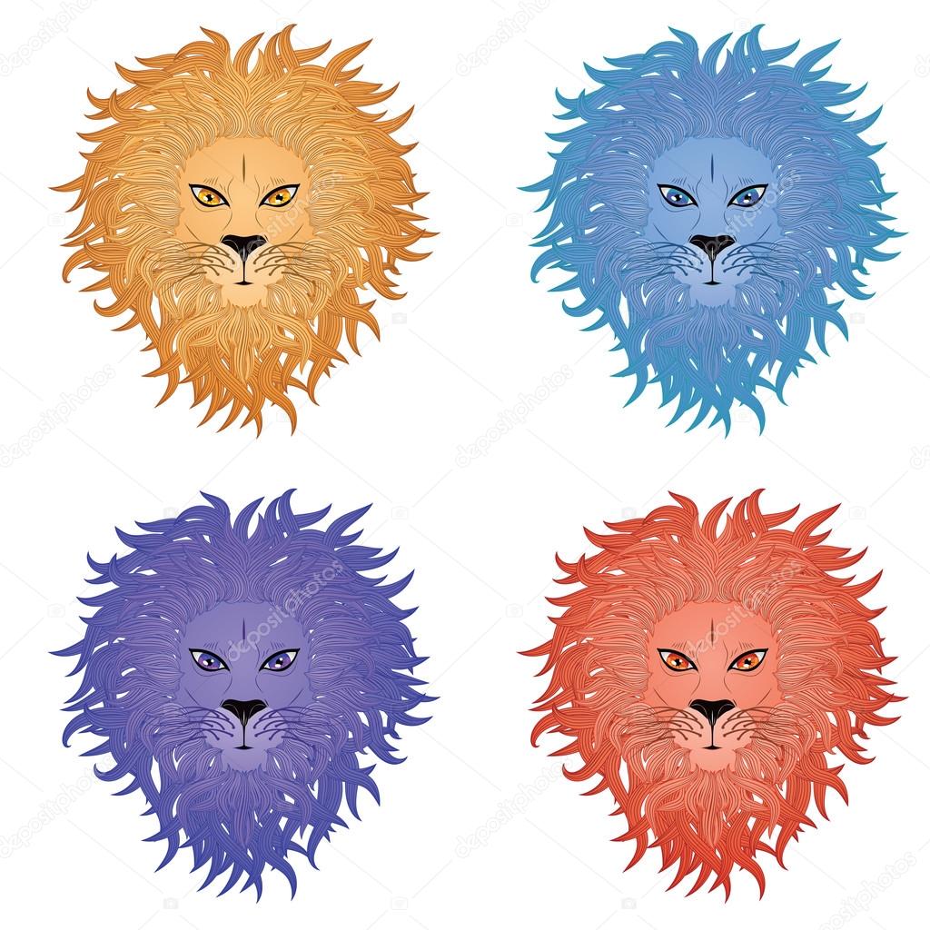 1024x1024 Lion Face Stock Vector Artshock
