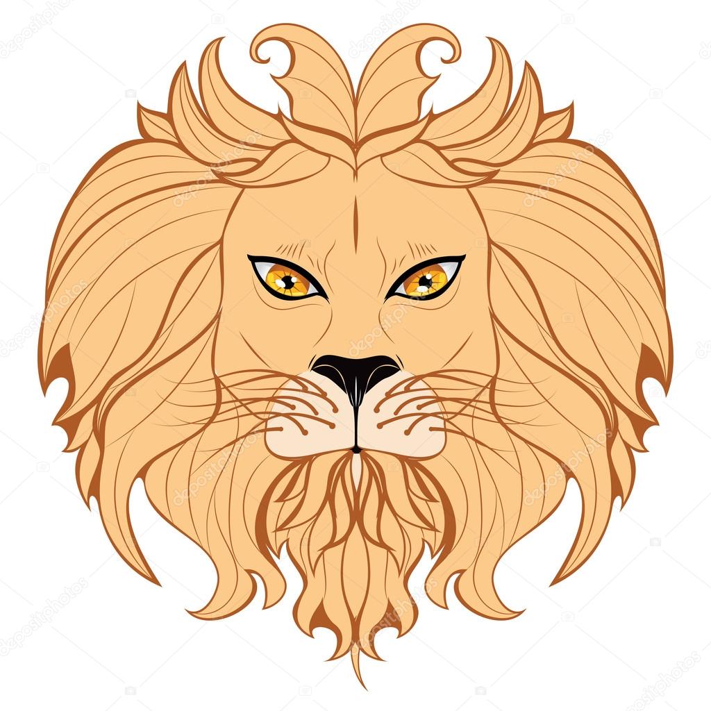 1024x1024 Stylized Lion Head Stock Vector Artshock