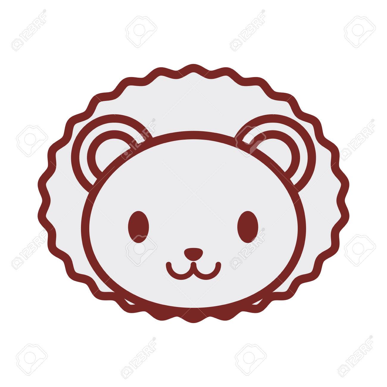 1300x1300 Cute Lion Face Image Vector Illustration Royalty Free Cliparts