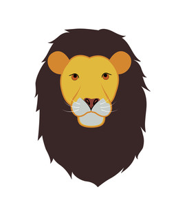256x300 Illustration Of A Face Of A Lion Royalty Free Stock Image