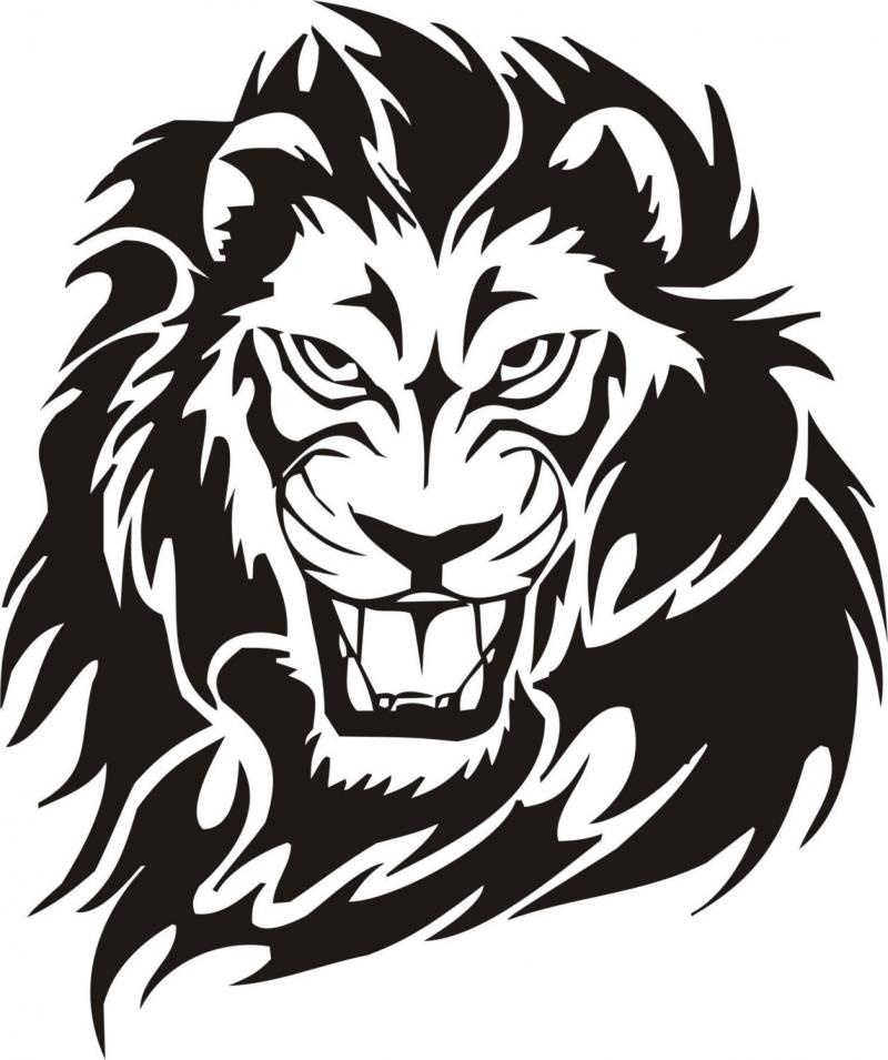 800x955 Lion Face Clipart Black And White Letters Example