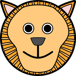 300x300 Lion Rounded Face Png, Svg Clip Art For Web