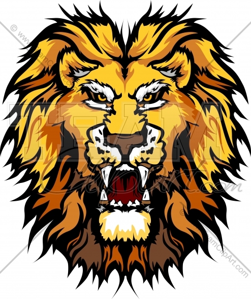 494x590 Lion Head Clipart Image. Easy To Edit Vector Format.