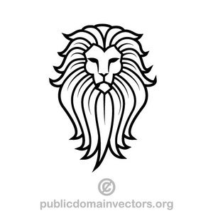 Lion Head Clipart Black And White
