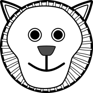 300x300 Lion Face Clip Art