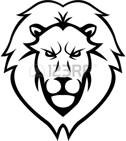 403x450 Lion Head Illustration Design Royalty Free Cliparts, Vectors,