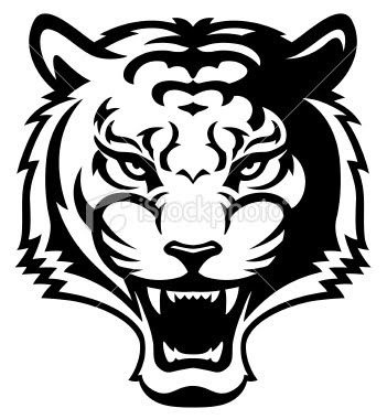 351x380 Tiger Head Clipart Black And White Letters Example