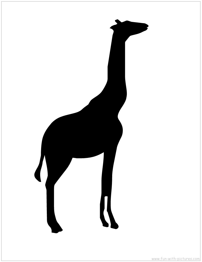 850x1100 Giraffe Silhouette Clip Art