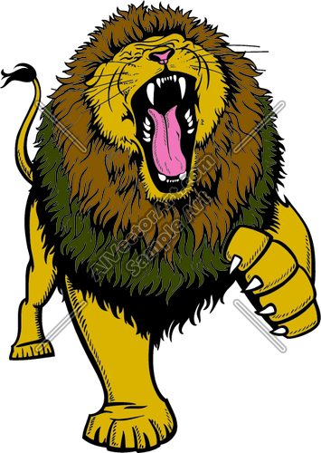 355x500 Roaring Lion Head Clipart