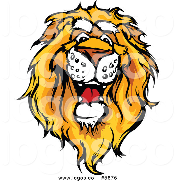 600x620 Royalty Free Vector Of A Logo Of A Friendly African Lion Head By