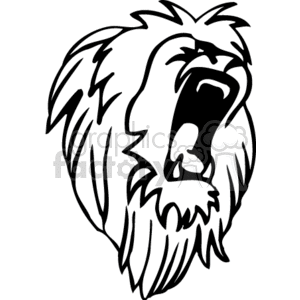 300x300 White Lion Clipart Roaring