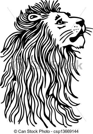 327x470 Simple Lion Head Clipart