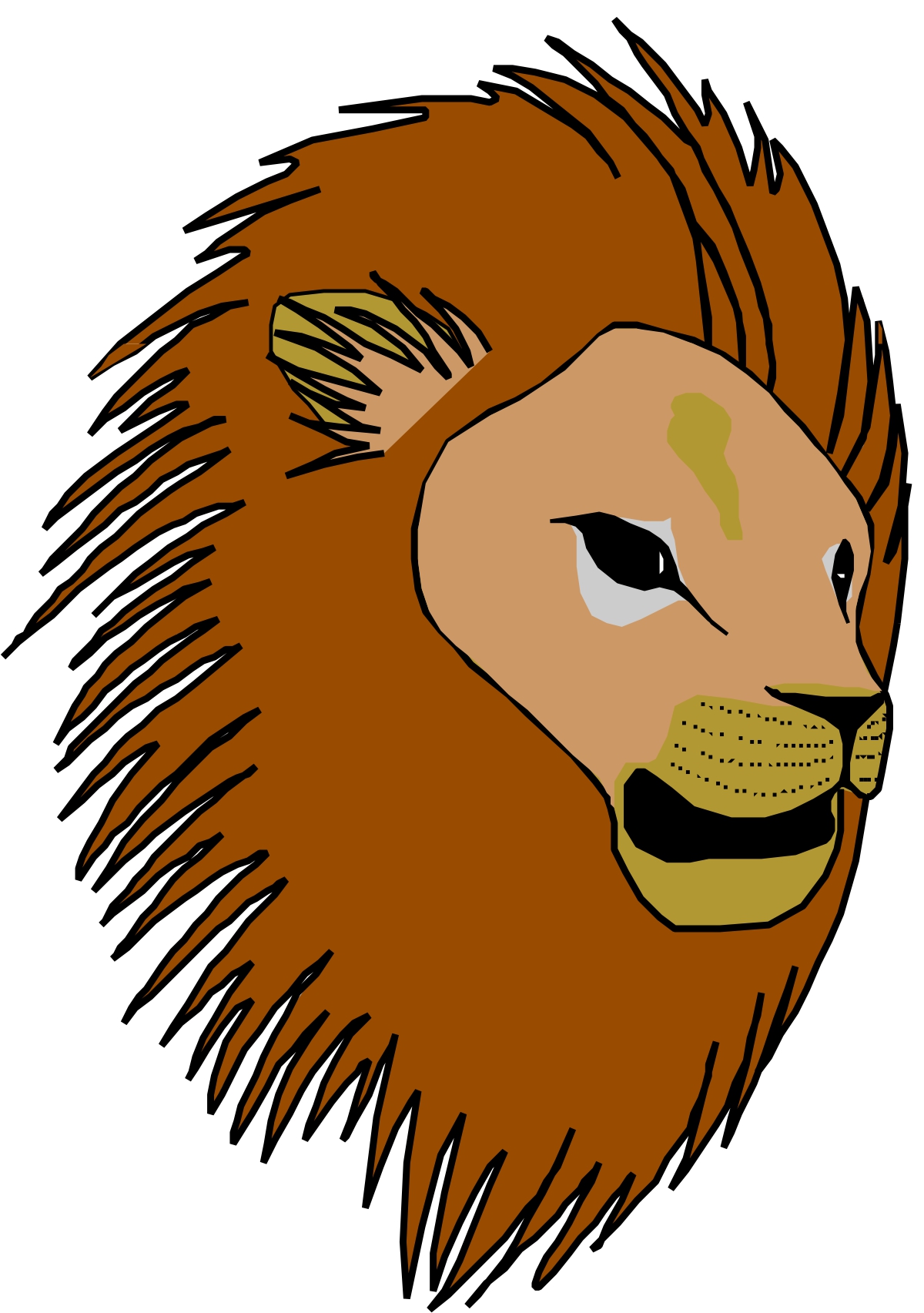 1200x1705 Cartoon Lion Head