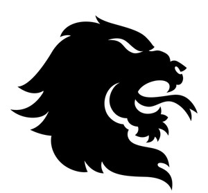 300x279 Illustration Of A Single Lion Head Royalty Free Stock Image