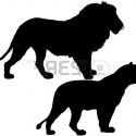 125x125 Lion Head Silhouette Clip Art Lions Design