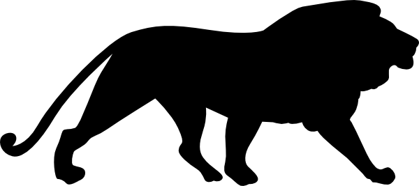 600x267 Lion Silhouette 2 Clip Art
