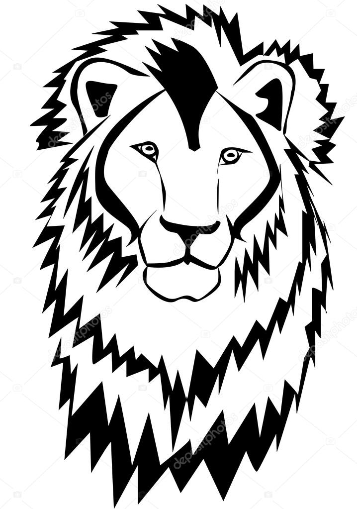 718x1023 Lion Head Silhouette Stock Vector Barca3979