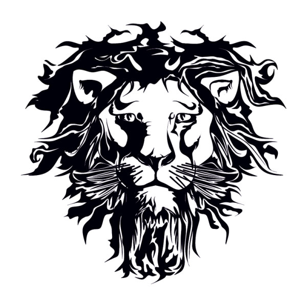 600x582 A Lion Head Logo In Black Vector Sources