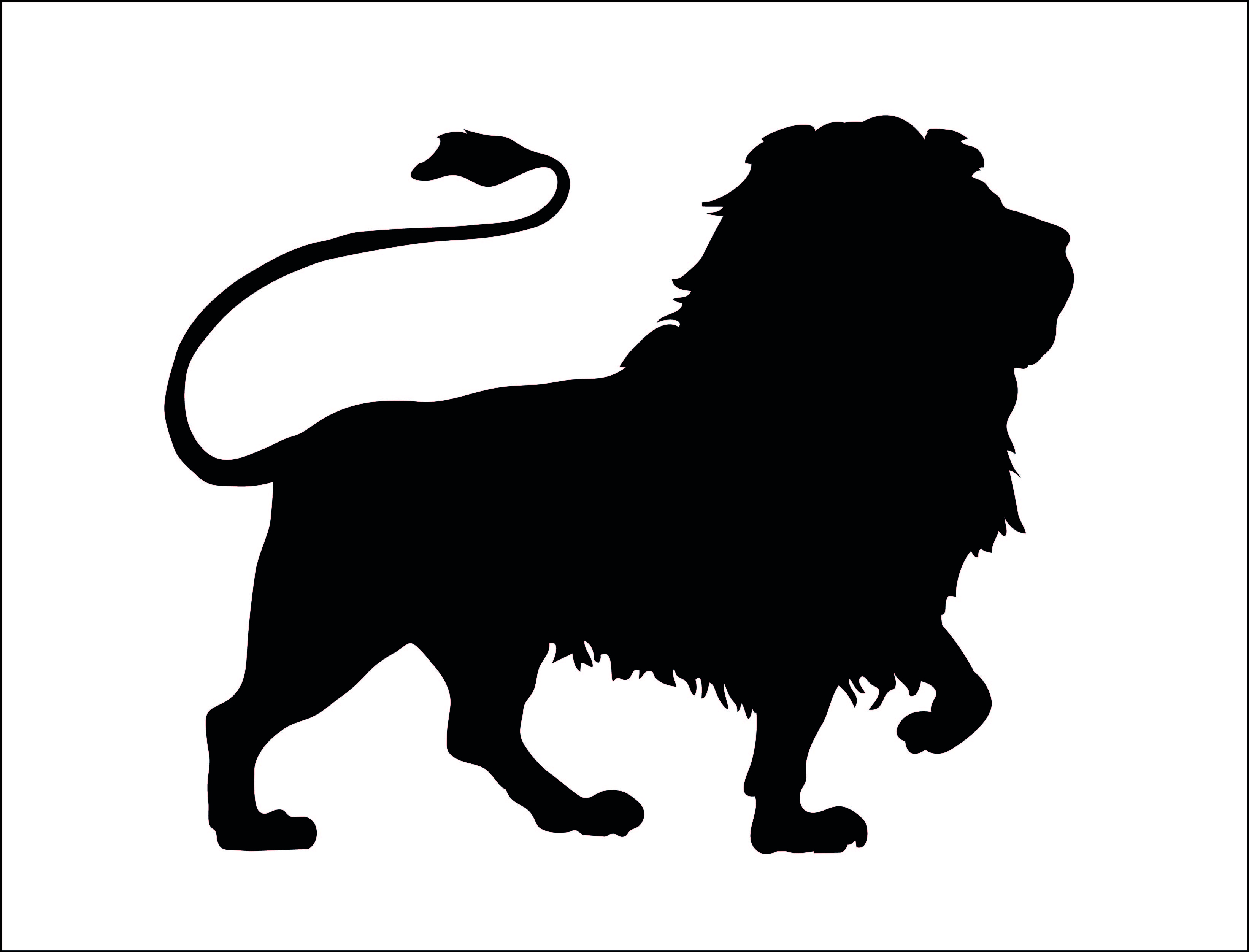 3285x2504 Clipart Free Lion Silhouette