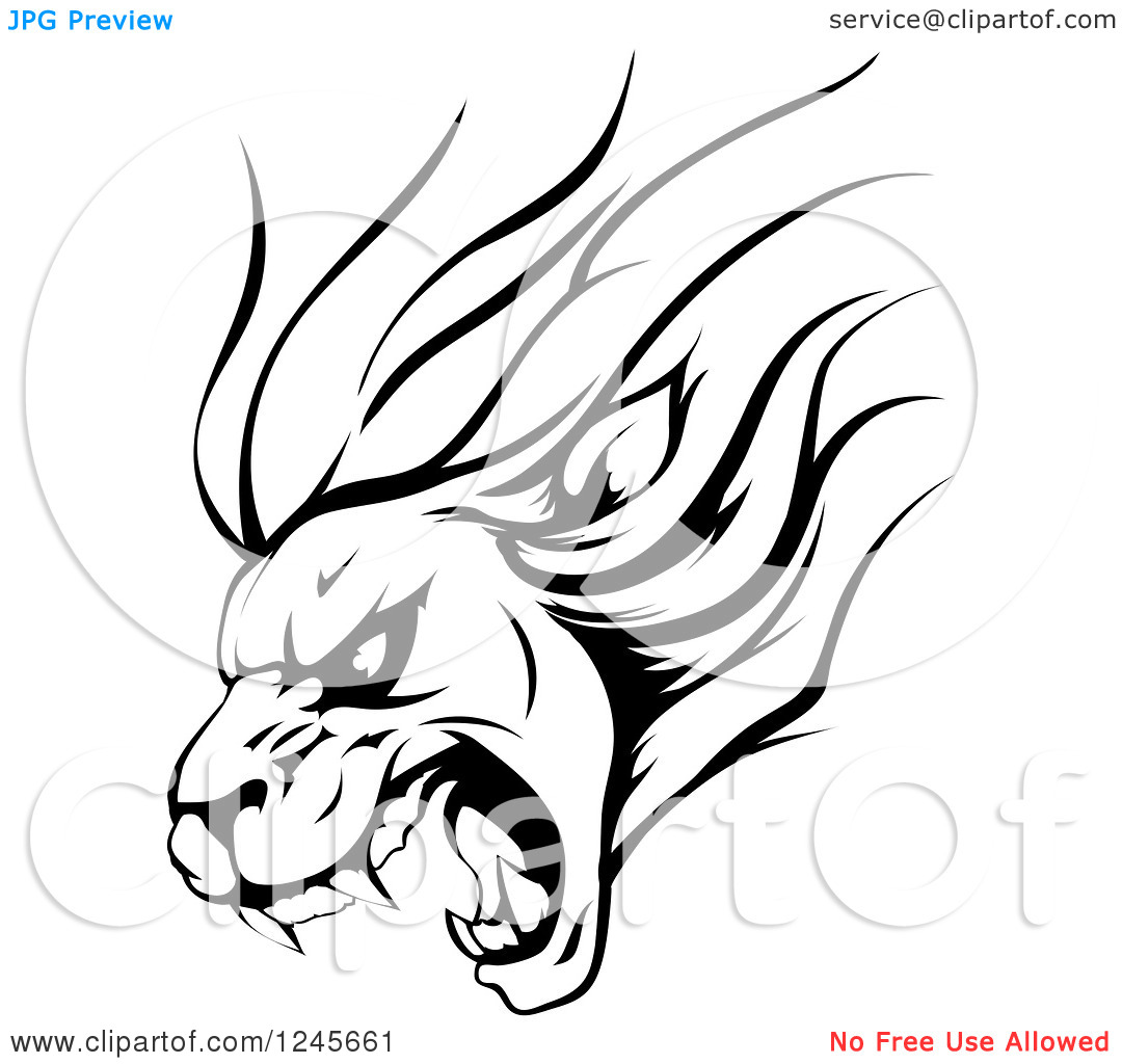 1080x1024 Roaring Lion Profile Clipart