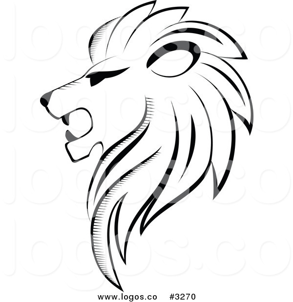 600x620 Royalty Free Black And White Lion Stock Logo Designs