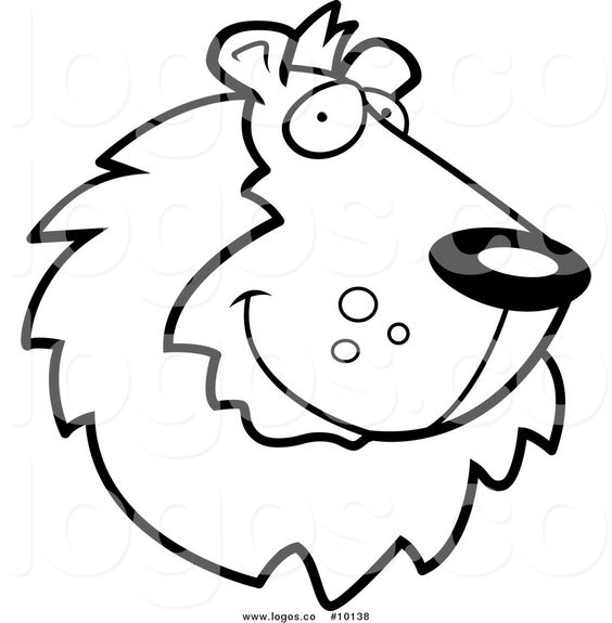 564x575 Roaring Lion Line Drawing