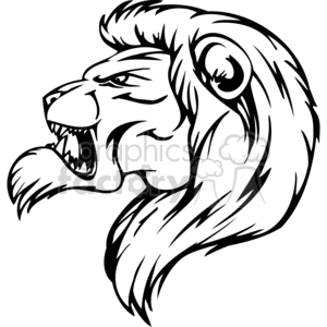 300x300 Royalty Free Lion Mascot 373031 Vector Clip Art Image